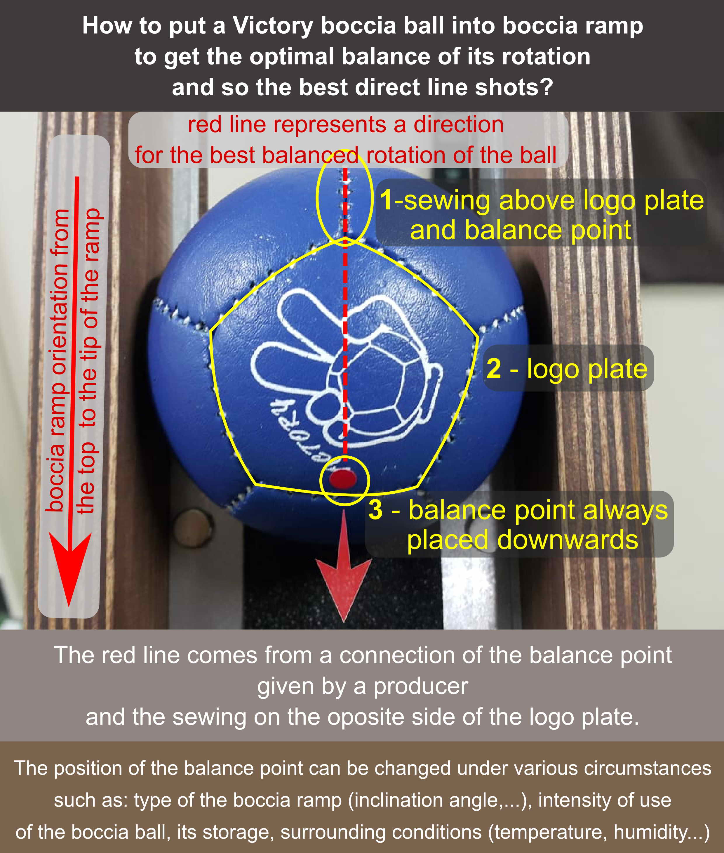how to put a boccia ball in the holder correctly